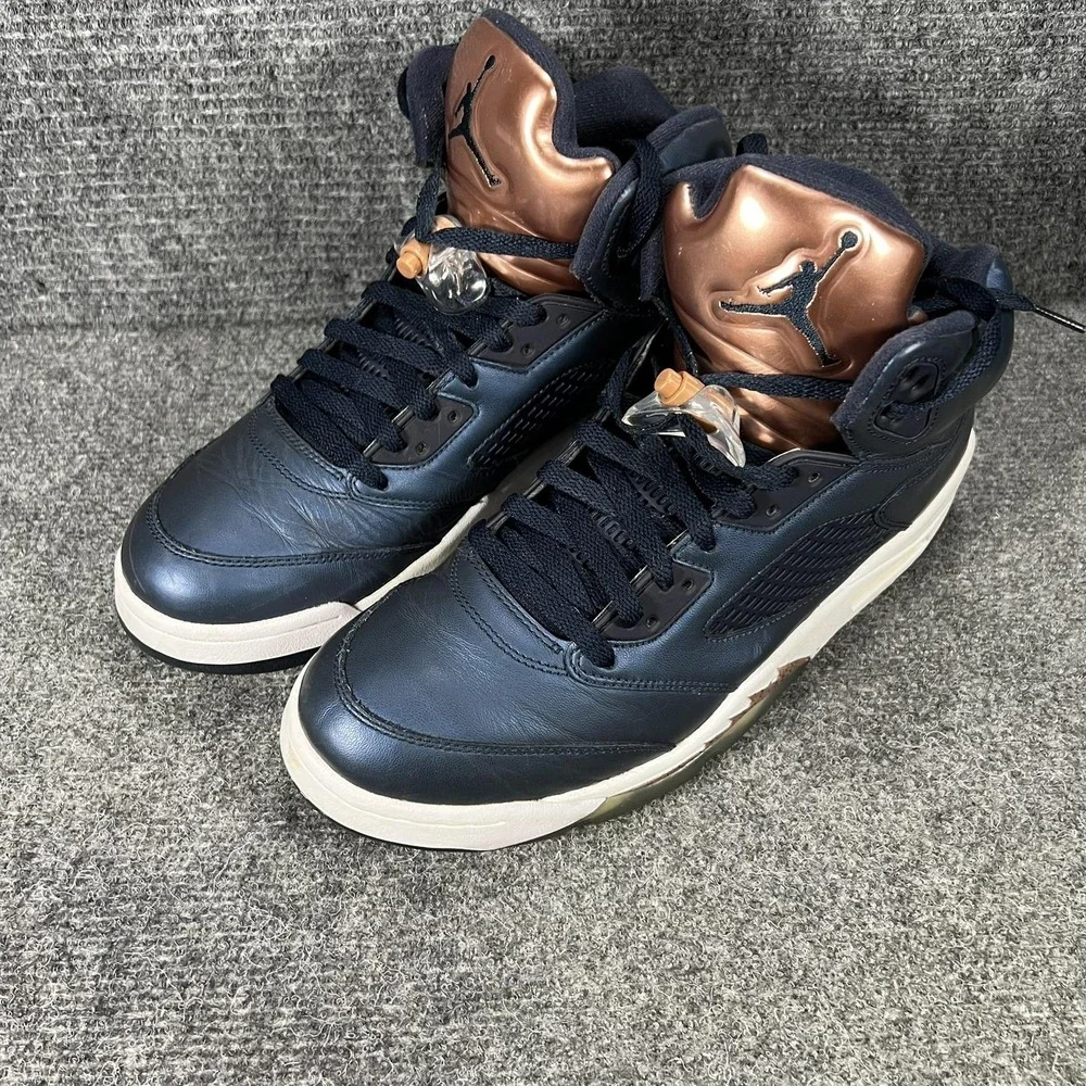 Jordan Air Jordan 5 Retro Bronze Shoes Mens Size 10.5 Blue Basketball 136027-416